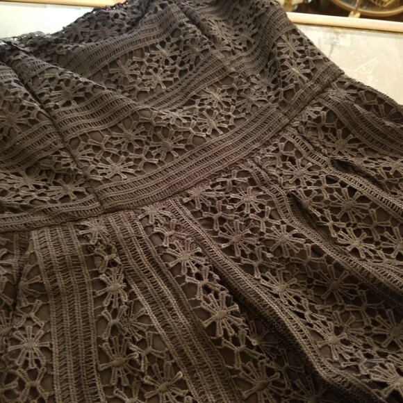 Greylin Black Strapless Off the Shoulder Lace Jumpsuit Women's Size Medium - Picture 10 of 11